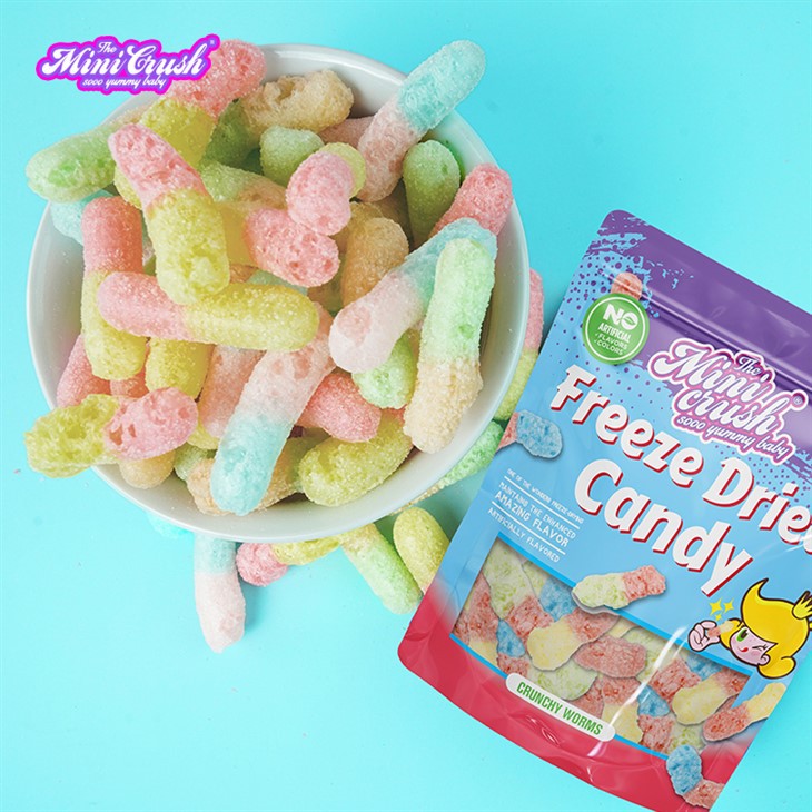 Freeze Dried Crunchy Worms(Natural Color) factory