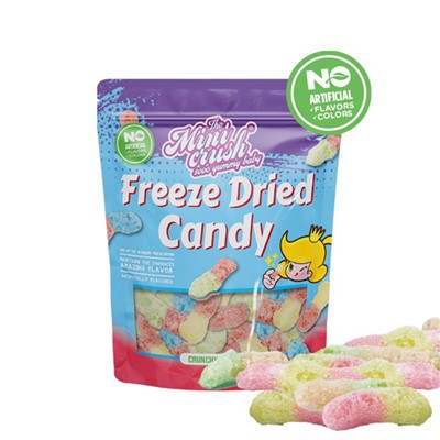 ఎండిన క్రంచీ వార్మ్స్ (సహజ రంగు) ఫ్రీజ్ చేయండి