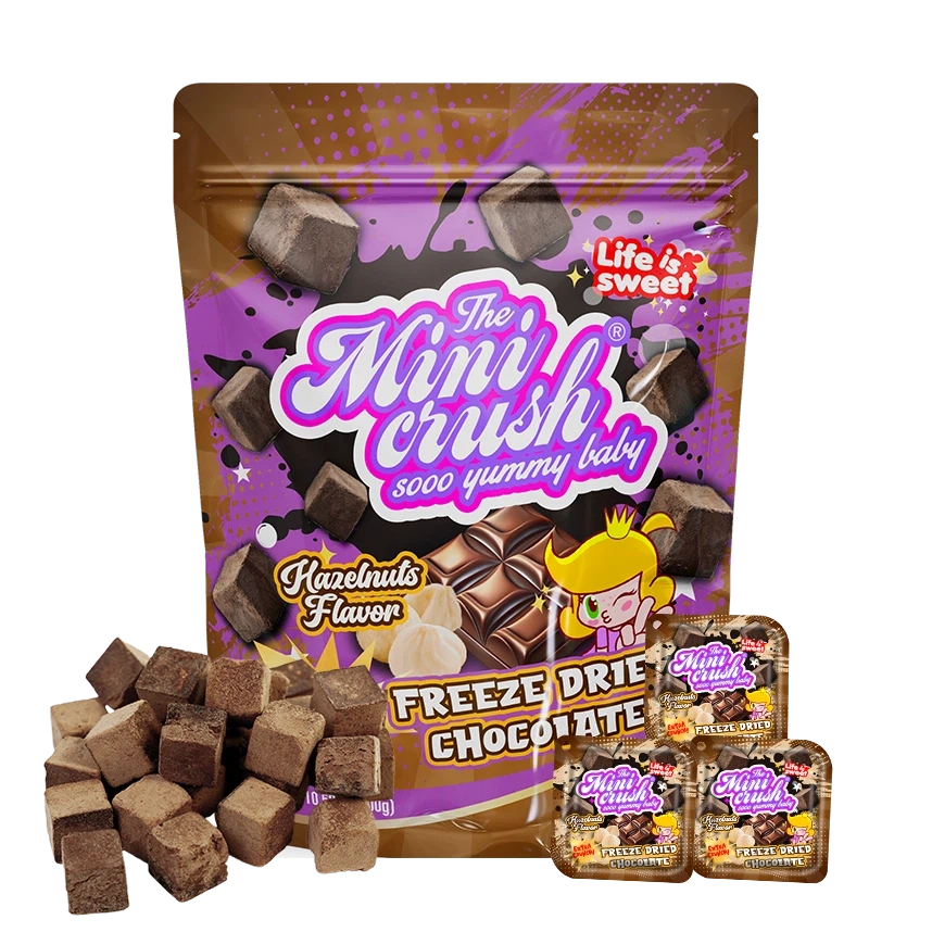 ఎండబెట్టిన హాజెల్‌నట్ చాక్లెట్-ఫ్రీజ్ చేయండి